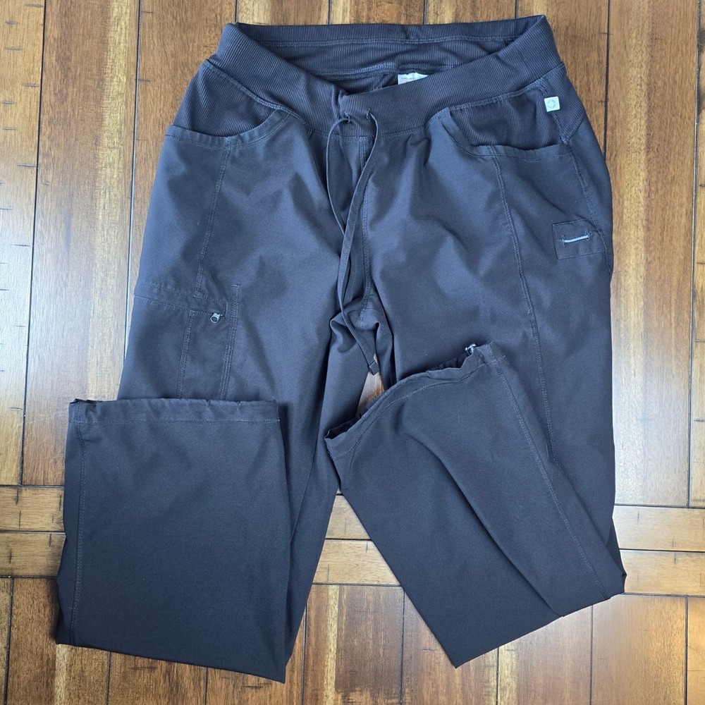 Cherokee Infinity Women's Black Medium Petite Cargo Scrub Pants